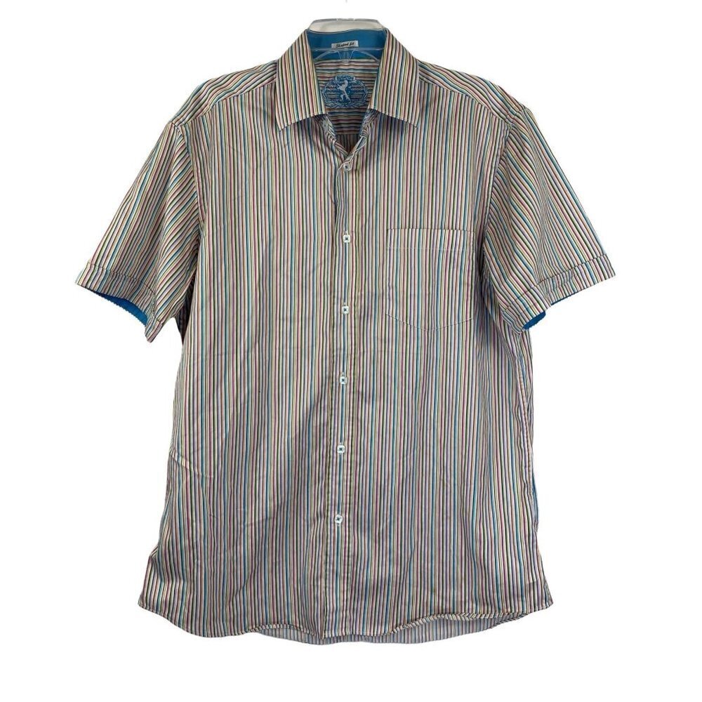 Bugatchi Men's Light Stripe Buttoned Down Shirt